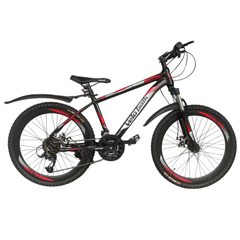Велосипед ''Velobaik'' 24'' Т680  Алюмінієвий (Червоний)
