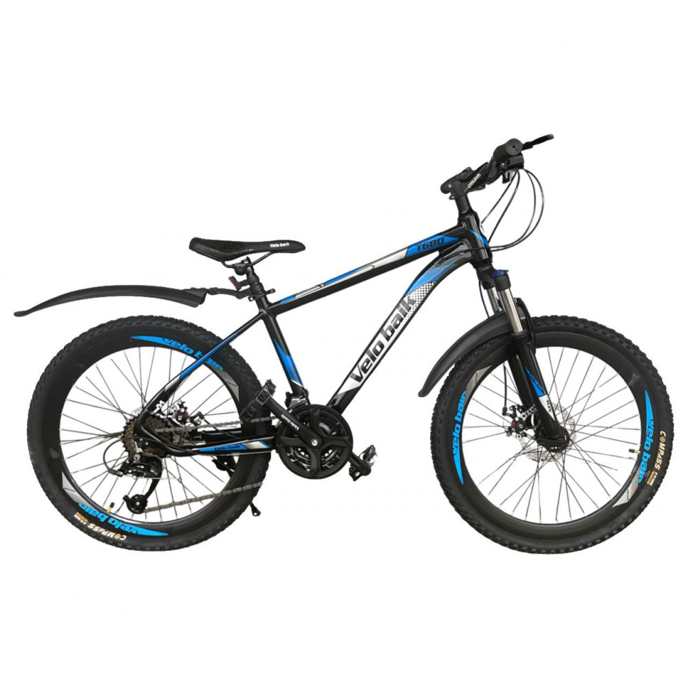 Велосипед ''Velobaik'' 24'' Т680  Алюмінієвий (Блакитний)