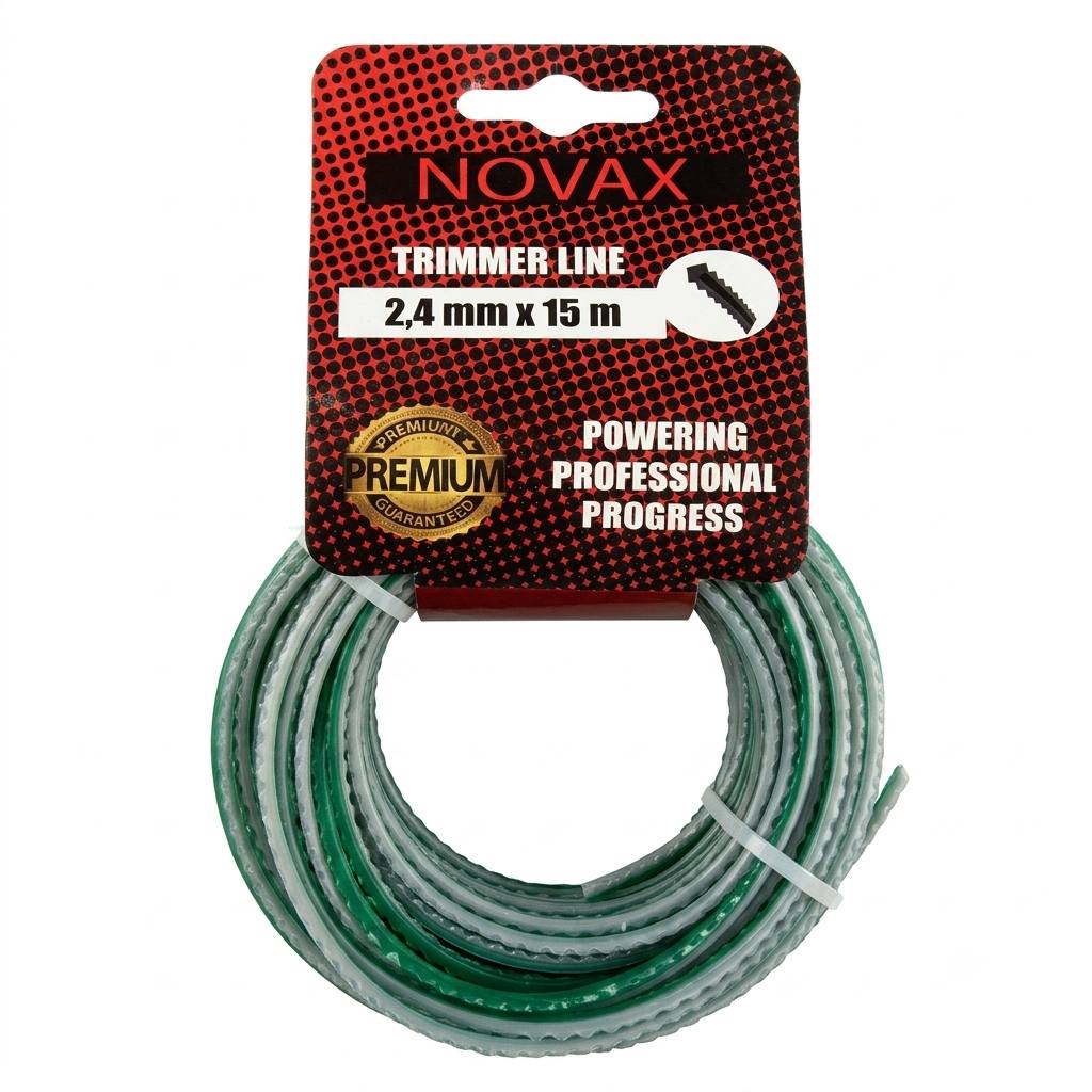 Леска 2,4 мм х 15 м зігзаг Новакс Novax